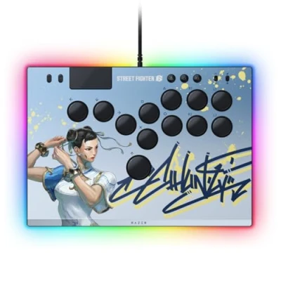 Afbeelding van Razer Kitsune optische arcadecontroller met knoppen voor PS5 en pc (Nauwkeurige knopindeling vier bewegingsrichtingen, Lage lineaire switches van Razer) Chun Li Ed.