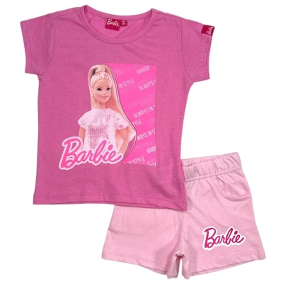 Afbeelding van Barbie always in style shortama/pyjama katoen roze maat 104