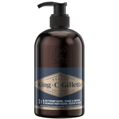 Afbeelding van 6x King C. Gillette Baard en Gezichtsreiniger 350 ml