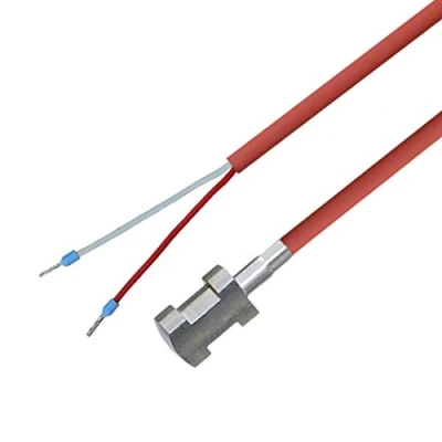 Afbeelding van iOVEO 004AL01205 buisaanlevoeler PT100 / aanlevoeler met siliconen kabel incl. bevestiging tot 200 C, verwarming, 5 meter