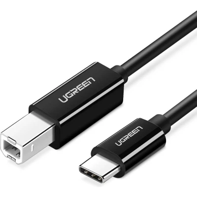 Afbeelding van Type C naar Printer aansluiting USB 2.0 B UGREEN US241 2m printerkabel (zwart)