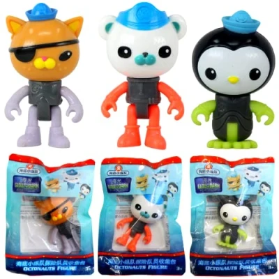 Afbeelding van Fisher Price Octonauts gelede actiefiguren met Glow in Dark Octo Suits 8cm Set van 3 Captain Barnacles, Kwazi &amp; Peso