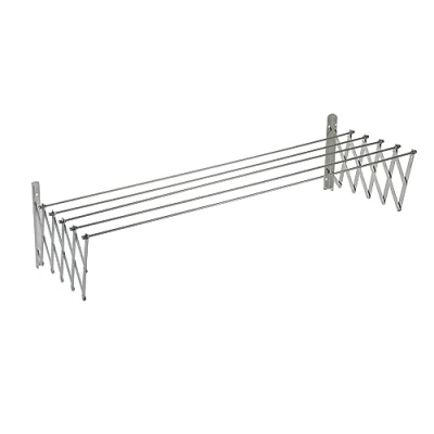 Afbeelding van Sauvic EXTENDABLE Muur gemonteerd 18/10 roestvrij staal kleding Airer 100 cm, x 78 26,5 cm