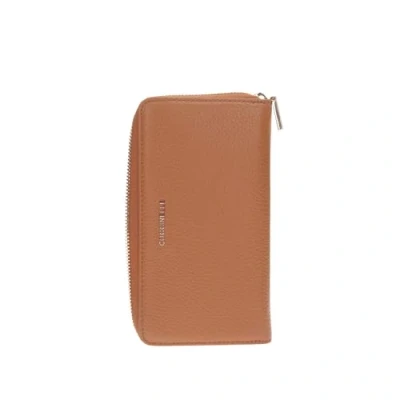 Afbeelding van COCCINELLE Leren Portemonnee Metallic Soft Wallet Grained Leather Cuir Terracotta
