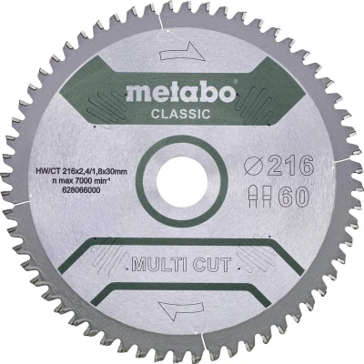 Afbeelding van Metabo MULTI CUT CLASSIC 628286000 Cirkelzaagblad 305 x 30 2.2 mm Aantal tanden: 80 1 stuk(s)