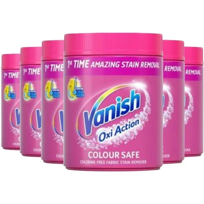 Afbeelding van 6x Vanish Oxi Action Color Safe Poeder Vlekverwijderaar 1kg