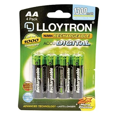 Afbeelding van LLOYTRON NiMH oplaadbare AccuDigital batterijen/AA Size / 1300mAh 4 Pack B012