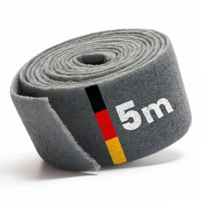 Afbeelding van PICTORIS Schuurvlies, Made in Germany, 5 m x 100 mm, korrel 800, extreem duurzaam door unieke impregnering, schuurfleece/schuurpad voor hout, metaal, roestvrij staal, enz.