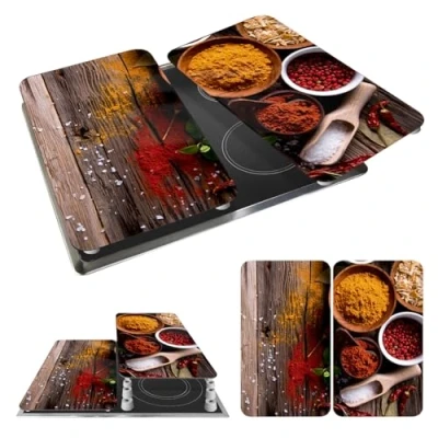 Afbeelding van WENKO Kookplaatdeksel Specerijen antislip speciale pootjes, afm. per blad: 30 x 52 cm (set, 2 delig)