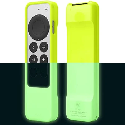 Afbeelding van elago R1 Case Compatibel met Apple TV 4k Siri Afstandsbediening 3e Generatie(2022) en 2e Generatie (2021)Magneettechnologie, Koord Inbegrepen, Goede Schokabsorptie, Volledige Toegang (Neon Geel)