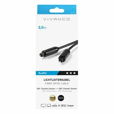 Afbeelding van Vivanco 46150, TOSLINK, Mannelijk, 2 m, Zwart