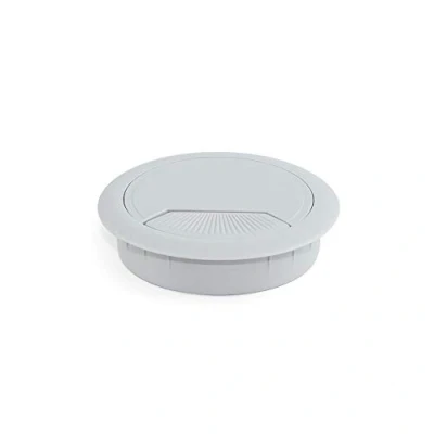 Afbeelding van Emuca 3196321 Set van 20 ronde kabeldoorvoeringen diameter 60 mm voor het invoegen op bureau, grijs kunststof, Ø60 (20 un)