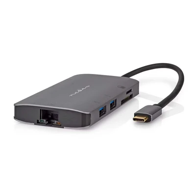 Afbeelding van USB C hub Nedis (USB naar en 3 x A, Busgevoed, HDMI Output, SD, Micro RJ45, Power Delivery)