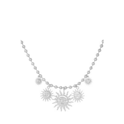 Afbeelding van Bijoutheek Collier Balls Zonnetjes Zilver