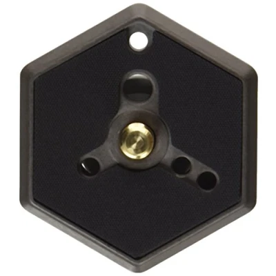 Afbeelding van Manfrotto 030 38 Piastra per Testa Esagonale in Alluminio con Attacco da 3/8&quot;, Nero