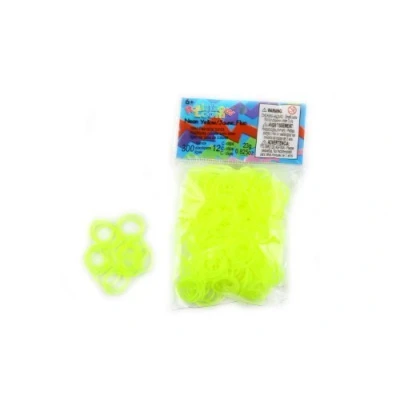 Afbeelding van Rainbow Loom elastiekjes, neongeel
