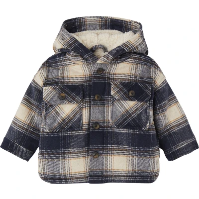 Afbeelding van Vertbaudet Mantel met capuchon van wol ruitjes en sherpa voering voor meisjes
