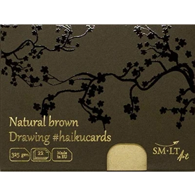 Afbeelding van SMLT Haikukaarten A6 325gr 22 vel Natuurlijk Bruin