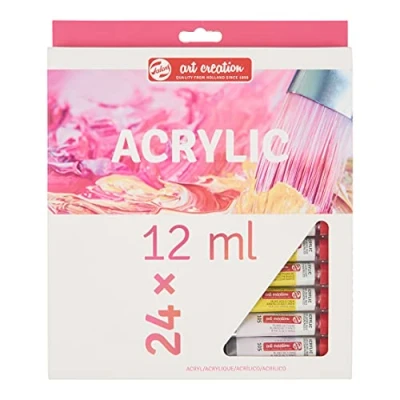 Afbeelding van Talens Art Creation acrylverf tube van 12 ml, set 24 tubes in geassorteerde kleuren