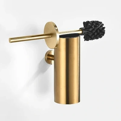 Afbeelding van Toiletpotborstel 1 stks toiletborstel met houder voor badkamer toiletpot borstelhouder schonere borstel wandgemonteerde geborsteld toiletwasser