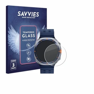 Afbeelding van Savvies Glas Screenprotector voor Samsung Galaxy Watch Ultra 2 (47 mm) Gehard Beschermglas 9H (3 Stuks)
