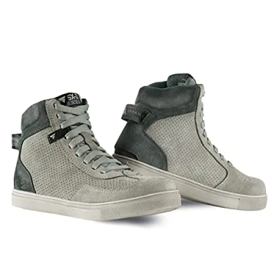 Afbeelding van SHIMA SX 2 EVO Lady Motorschoenen voor dames, ademend, versterkt leer, biker motorlaarzen met enkelsteun, antislip zool, schakelkussen (grijs, 37)