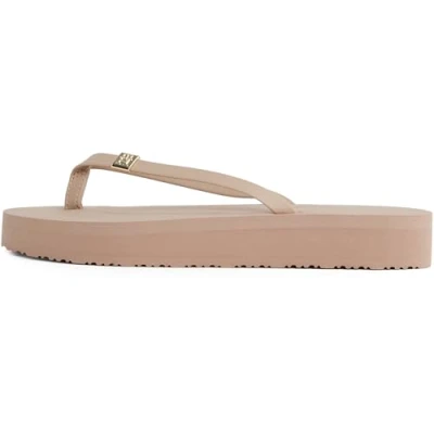 Afbeelding van Tommy Hilfiger Teensandalen, Dames, Maat: 40, Claystone Kunststof