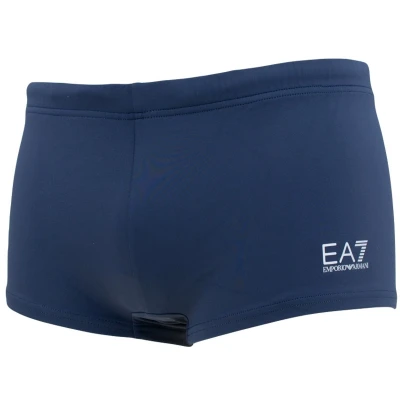 Afbeelding van EA7 Emporio Armani Trunk Beachwear Zwemshorts, Heren, Maat: Medium, Blue/silver