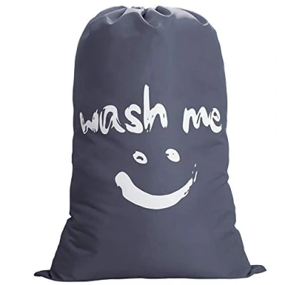 Afbeelding van Ihomagic Waszak voor op reis, vuile was, wasverzamelaar, grote opvouwbare wasmand, opbergtas, wasmand wasbakstof, 120l , 61 x 92 cm, grijs