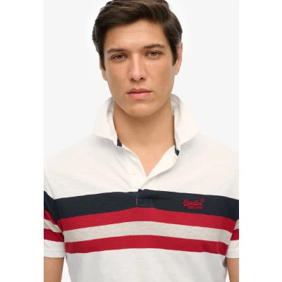 Afbeelding van Superdry Poloshirt, Heren, Maat: Medium, Brilliant white chest stripe