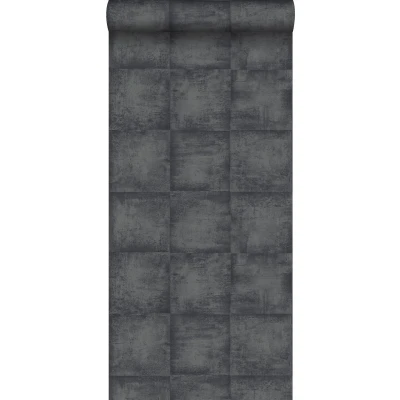 Afbeelding van Leen Bakker ESTAhome Behang Betonlook Zwart 53cm X 10,05 M Vlies