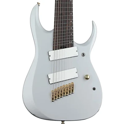 Afbeelding van Ibanez RGDMS8 Axe Design Lab Classic Silver Matte 8 snarige elektrische gitaar