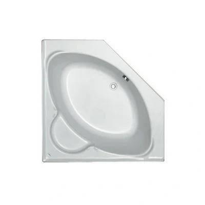 Afbeelding van Plieger Contour compact hoekbad acryl vijfhoekig 42cm diep en met