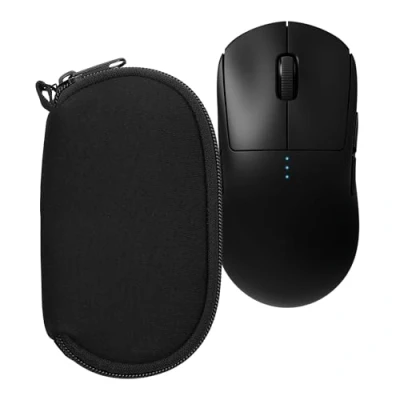 Afbeelding van kwmobile computermuis hoes compatibel met Logitech G Pro Wireless 1 hoesje Muis beschermhoes Mouse case van neopreen in zwart