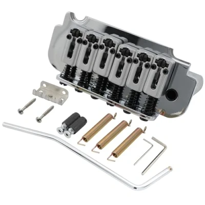 Afbeelding van Musiclily Pro 54mm Roller Zadels 2 Point Tremolo Brug voor Import Strat stijl Elektrische Gitaar, Chroom