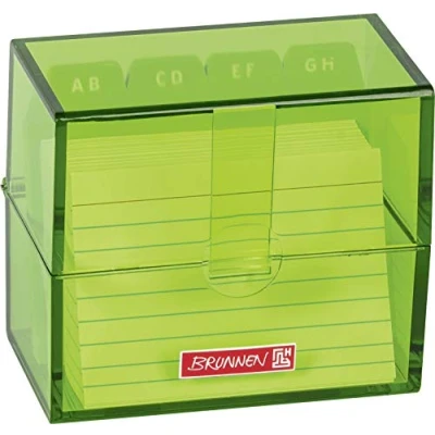 Afbeelding van Brunnen 102058052 indexbox, 8,5 x 7,5 4,8 cm (voor A8 indexkaarten), polystyrol, kiwi, kleurcode