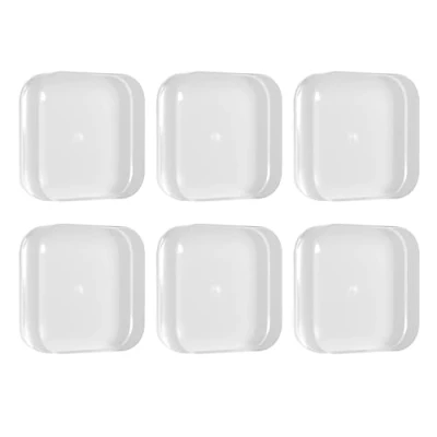 Afbeelding van 6 stuks transparante deurklinkstoppers, deurgreepbescherming, wandbescherming, zelfklevende deurgreep, siliconen deurklink muurbescherming
