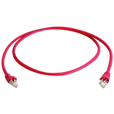 Afbeelding van Telegärtner RJ45 (cross) Netwerkkabel Aansluitkabel CAT 6A S/FTP 2.00 m Rood Vlambestendig, Halogeenvrij