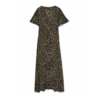 Afbeelding van Vero Moda Vmalba Blousejurk, Dames, Maat: XS, Tan