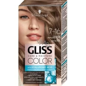 Afbeelding van Schwarzkopf, Haarkleur, Gliss Kleurverzorging &amp; Vochtregulerende Permanente Haarverf 7 16 Coolhond (7 Koelhond)