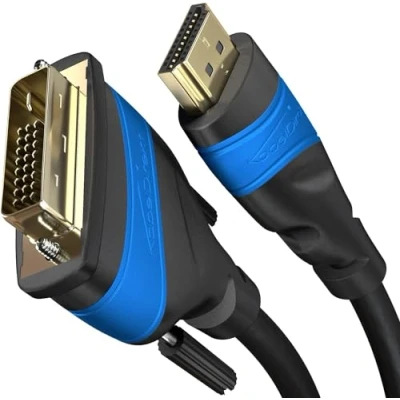 Afbeelding van KabelDirekt HDMI DVI 24+1 adapterkabel 0,5 m (DVI D naar HDMI, 1080p Full HD 3D Highspeed) TOP Series