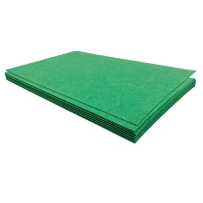 Afbeelding van Jtnohx Stijve vilten vellen, 11 stuks vilt, 17,78 x 28,7 cm, kleurstof, vierkant om te knutselen, knutselmateriaal naaien (groen)