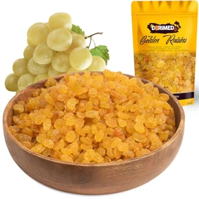 Afbeelding van Rozijnen, gedehydrateerd, Goud, groot formaat, hersluitbare zak 1 kg