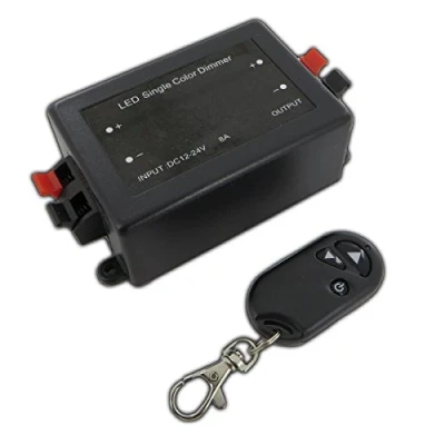 Afbeelding van PB Versand Led radiografische dimmer/schakelaar, 12 V DC gelijkspanning met afstandsbediening voor alle dimbare ledlampen stekker en aansluiting (met kabelklemterminals)
