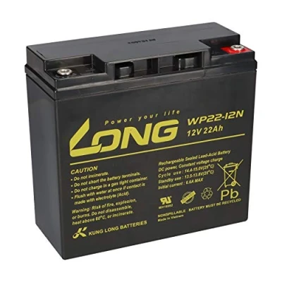 Afbeelding van Loodaccu WP22 12N 22Ah 12V AGM batterij vervangt 17Ah 18Ah 19Ah 20Ah 23Ah Long M6 binnendraad AKKUman Edition