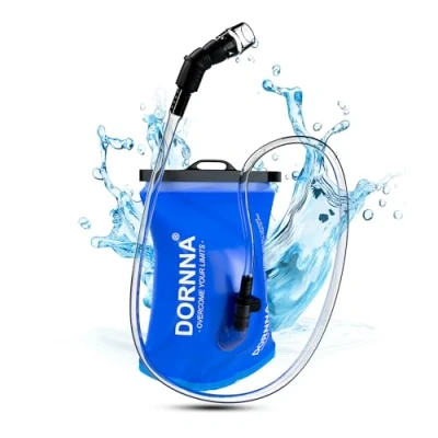 Afbeelding van DORNNA Drinkzak, BPA vrij, draagbaar, voor drinkrugzak, robuust, trail, MTB, fietsen, bergen, 1 l