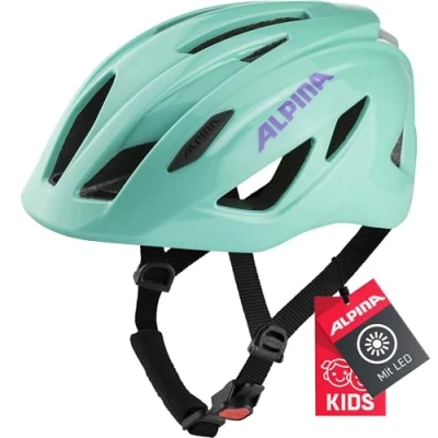 Afbeelding van ALPINA Unisex Kinderen, PICO FLASH Fietshelm, turqouise gloss, 50 55 cm