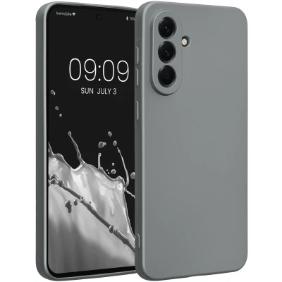 Afbeelding van kwmobile metallic telefoonhoesje van TPU geschikt voor Samsung Galaxy A56 5G Flexible case smartphone In grijs
