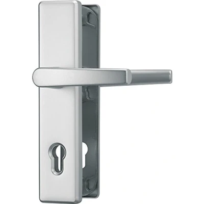 Afbeelding van ABUS 210358 deurbeschermingsbeslag HLS 214DD F1, met greep aan beide zijden, aluminium 21035 (verpakking kan variëren)