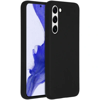Afbeelding van Samsung Galaxy S23 Plus Hoesje Siliconen en TPU (zacht) Accezz Softcase/Backcover Zwart Telefoonhoesje